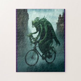 Quebra-cabeça O ciclista Eldritch: Cthulhu anda de bicicleta