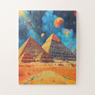 Quebra-cabeça O complexo pirâmide de Giza. Cairo, Egito.