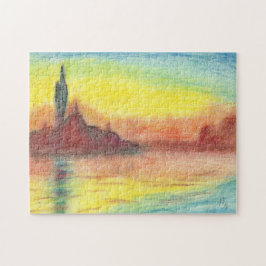 Quebra-cabeça O crepúsculo de Monet, Veneza