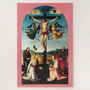 Quebra-cabeça O Cristo Crucificado com a Virgem Maria