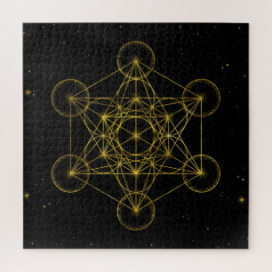 Quebra-cabeça O Cubo do Metatrão é preto e ouro