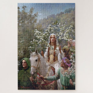 Quebra-cabeça O Dia de Maio da Rainha Guinevere (por John Collie