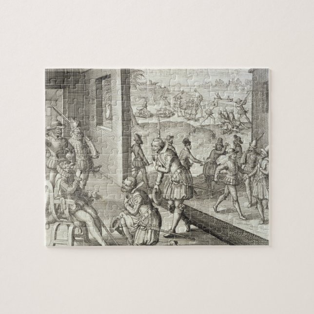 Quebra-cabeça O forte espanhol Caroline da captação, 1565, 'de (Horizontal)