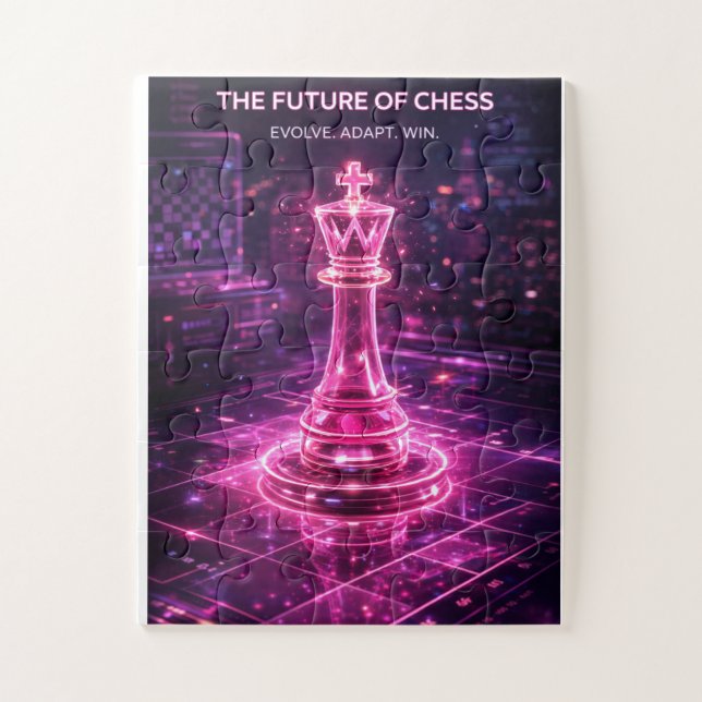 Quebra-cabeça O Futuro do XADREZ: Evoluir. Adaptar. Vencer. (Vertical)