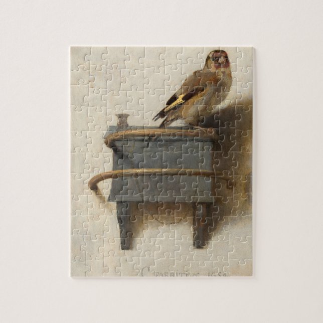Quebra-cabeça O Goldfinch da Carel Fabritius (Vertical)
