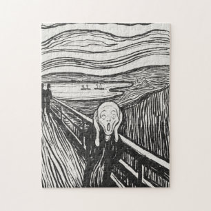 Quebra-cabeça O Gritar de Edvard Munch Black and White
