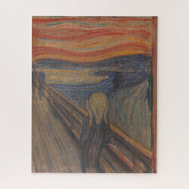 Quebra-cabeça O Gritar do Horror por Edvard Munch 1893 (Vertical)