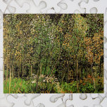Quebra-cabeça O Grove de Vincent van Gogh<br><div class="desc">O Grove de Vincent van Gogh é uma pintura de natureza selvagem de paisagens de apos impressionismo de arte. Uma floresta com árvores com folhas verdes durante a laranja durante a estação do outono. Sobre o artista: Vincent Willem van Gogh (1853-1890) foi um dos mais famosos pintores Post Impressionistas de...</div>