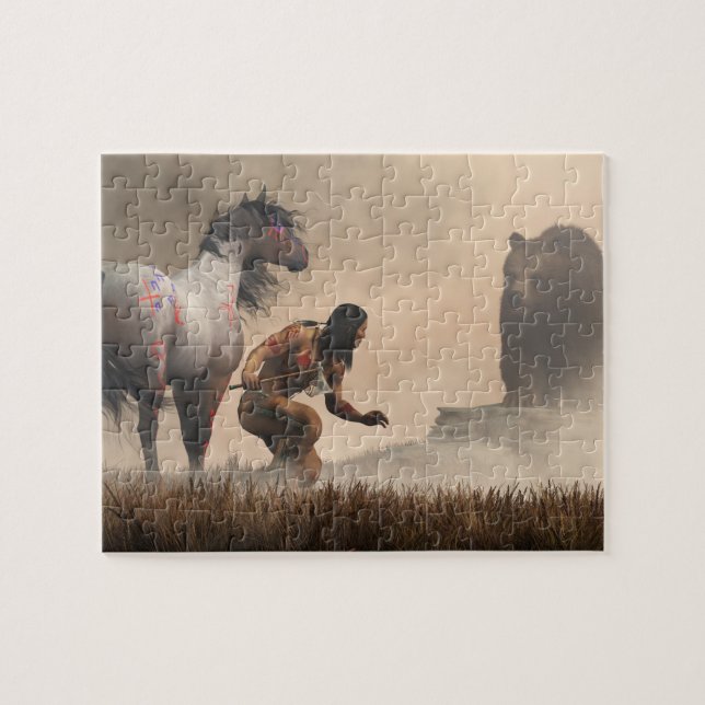 Quebra-cabeça O Guerreiro e o Urso (Horizontal)