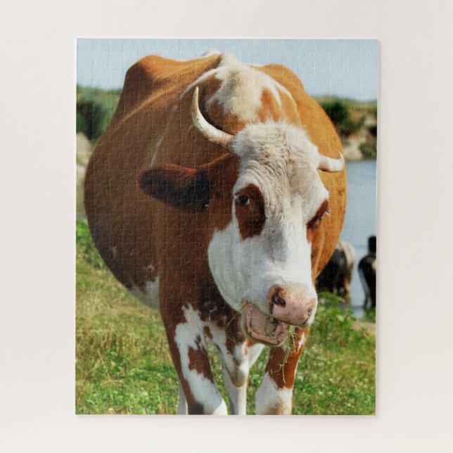 Quebra-cabeça O Incrível Animal Engraçado Da Vaca Cantante (Vertical)