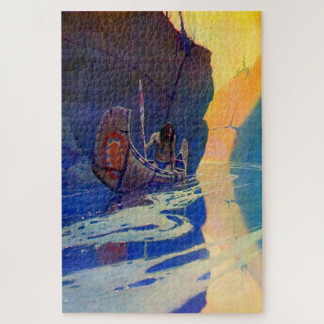 Quebra-cabeça O Índio Em Sua Solidão NC Com 1907 (Vertical)