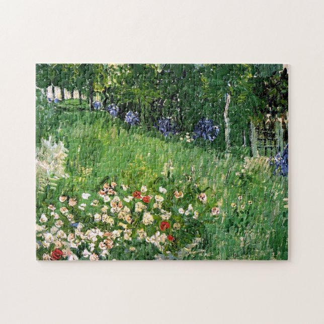 Quebra-cabeça O Jardim de Daubigny Van Gogh de Belas Artes (Horizontal)