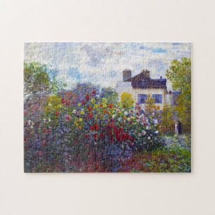 Quebra-cabeça O jardim de Monet em Argenteuil Claude Monet