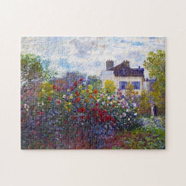 Quebra-cabeça O jardim de Monet em Argenteuil Claude Monet (Horizontal)