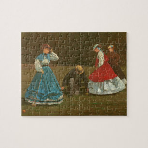 Quebra-cabeça O jogo do croquet, 1866 (óleo em canvas)