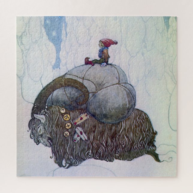 Quebra-cabeça “O Julbock” Bode de Natal por John Bauer (Vertical)
