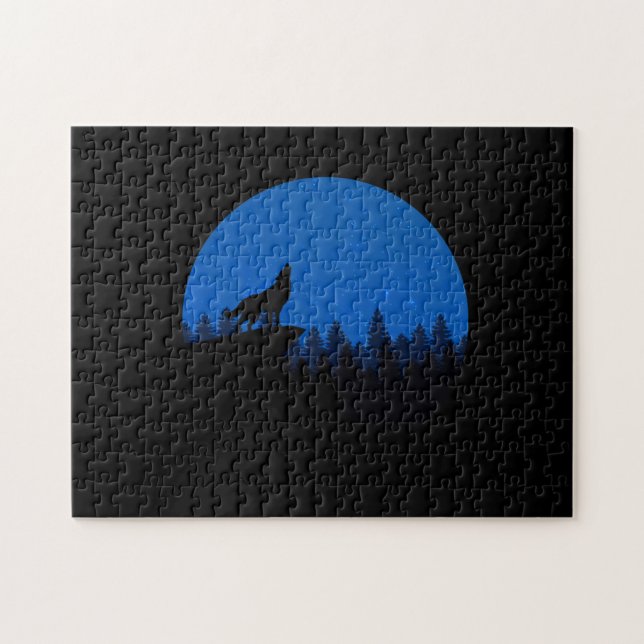 Quebra-cabeça O lobo uivava até a lua (Horizontal)