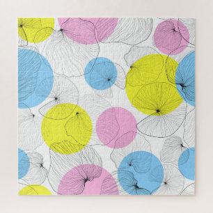 Quebra-cabeça O Lotus Deixa Manchas Coloridas Padrão