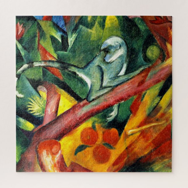 Quebra-cabeça O Macaco Pequeno de Franz Marc (Vertical)