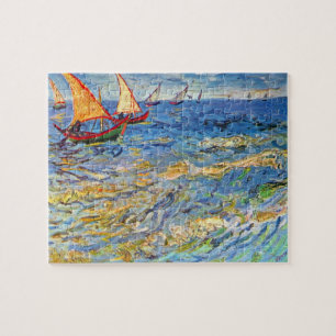 Quebra-cabeça O mar em Saintes-Maries por Van Gogh