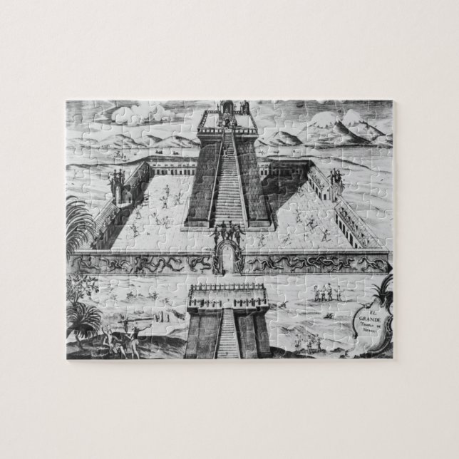 Quebra-cabeça O Mayor de Templo em Tenochtitlan (Horizontal)