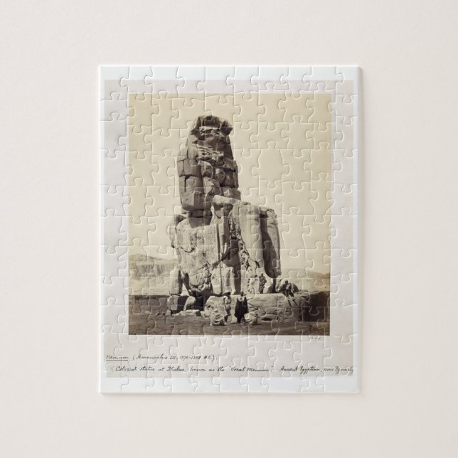 Quebra-cabeça "O Memnon vocal", estátua colossal de Amenhotep I (Vertical)