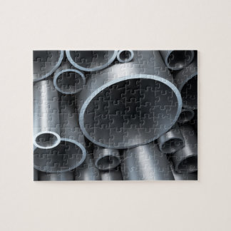 Quebra-cabeça O metal industrial conduz o fundo