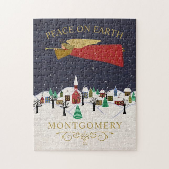 Quebra-cabeça O Monograma da Vila Anjo do Natal (Vertical)