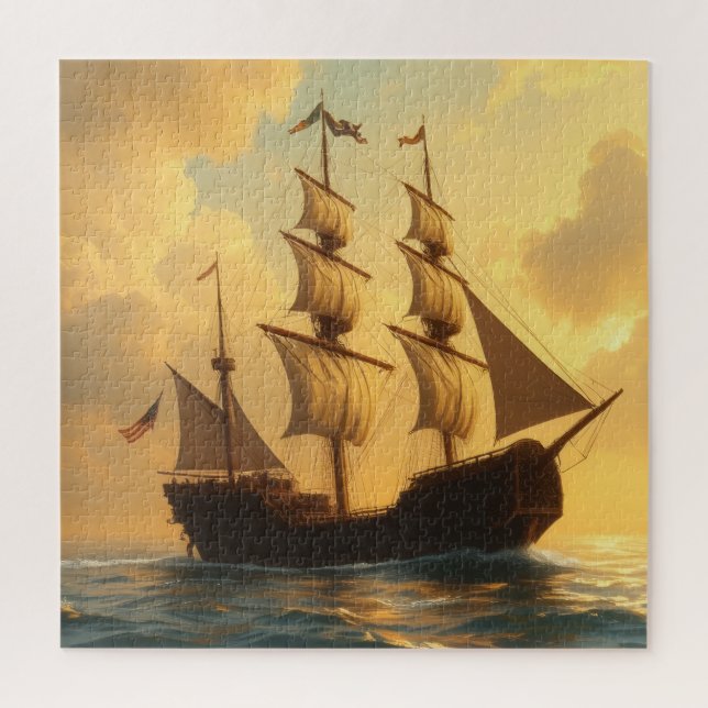 Quebra-cabeça O Navio Dourado (Vertical)