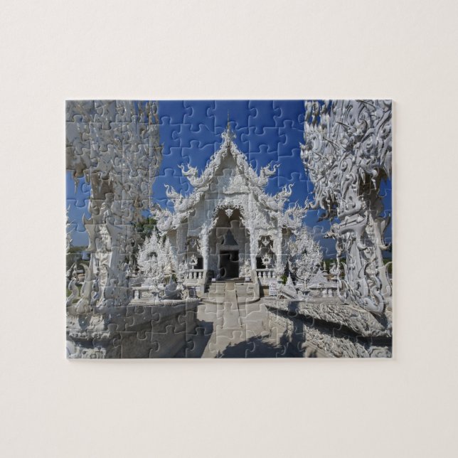 Quebra-cabeça O novo templo todo branco de Wat Rong Khun em (Horizontal)