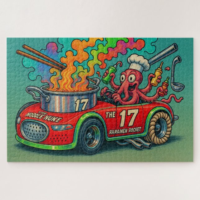 Quebra-cabeça O Núcleo De Noodle (O Foguete De Ramen) (Horizontal)
