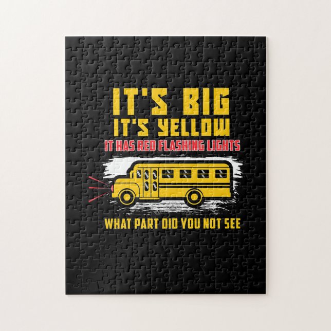 Quebra-cabeça O Ônibus Escolar É Grande (Vertical)