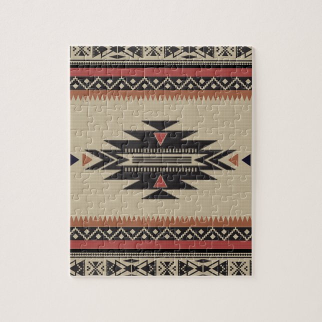 Quebra-cabeça O osso, preto, oxida estilo indiano americano (Vertical)