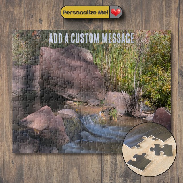 Quebra-cabeça O outono chega ao riacho San Antonio (Autumn comes to San Antonio Creek Jigsaw Puzzle)