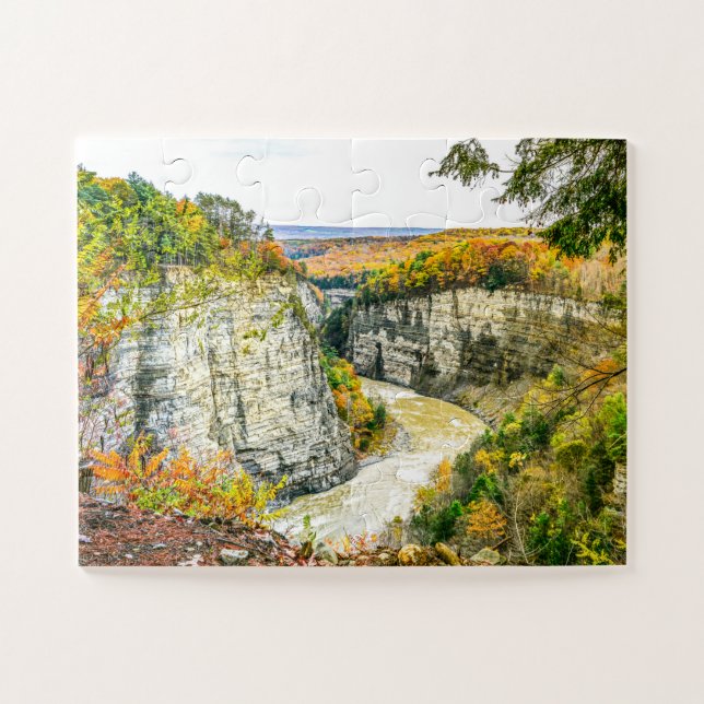 Quebra-cabeça O outono do Parque Estadual de Letchworth é Superd (Horizontal)