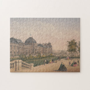 Quebra-cabeça O Palácio das Tuilarias, Paris, France Lithograph