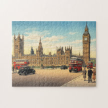 O Palácio de Westminster Impressão em Xilogravura
