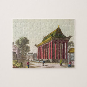 Quebra-cabeça "O palácio europeu" em Yuen-Ming-Yuan, illustrat