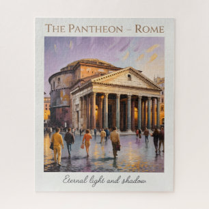 Quebra-cabeça O Panteão Roma Itália Aquarela Viagem Vintage
