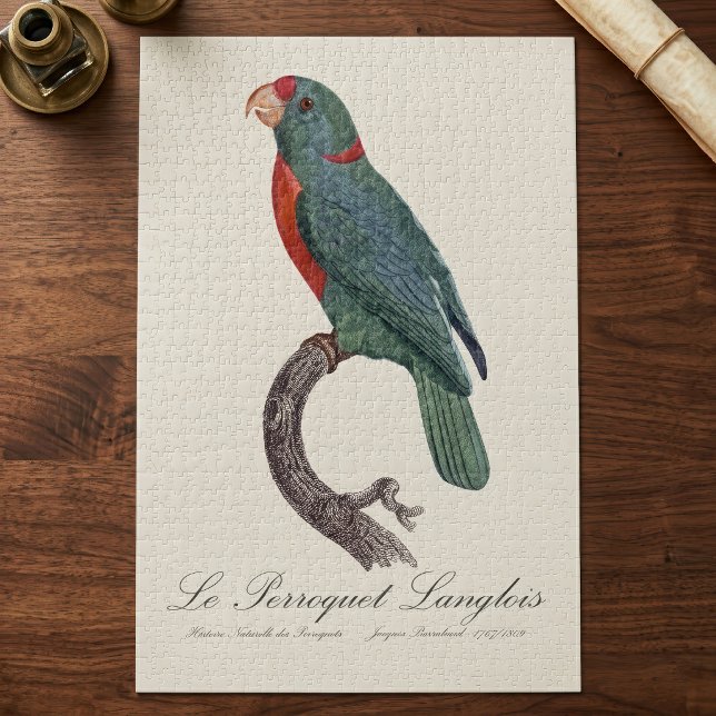 Quebra-cabeça O Papagaio Langlois por Jacques Barraband (Le Perroquet Langlois by Jacques Barraband. Jigsaw Puzzle)