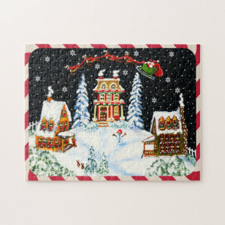 Quebra-cabeça O papai noel e a rena do Natal confundem "Ho, Ho,