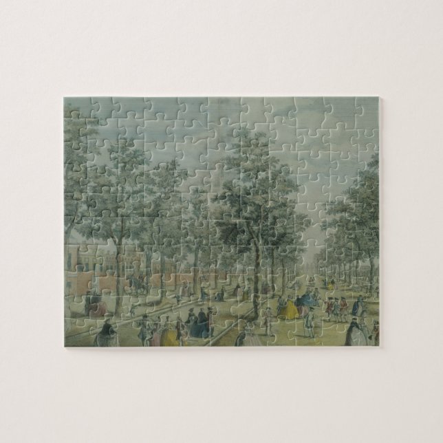 Quebra-cabeça O parque tomado perto da jarda estável, 1750 de St (Horizontal)