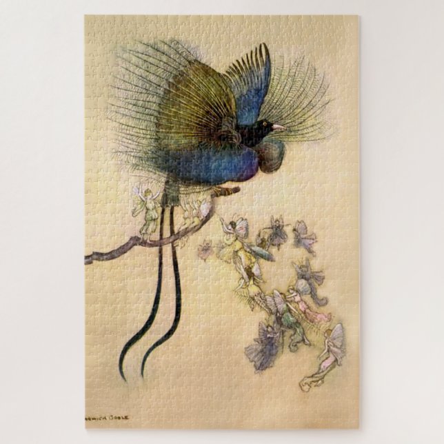 Quebra-cabeça “O Pássaro Mais Bello” por Warwick Goble (Vertical)
