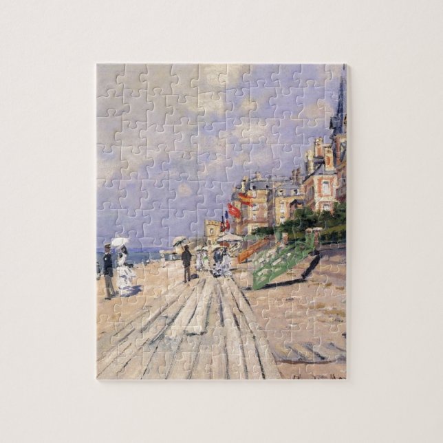 Quebra-cabeça O passeio à beira mar em Trouville Claude Monet (Vertical)