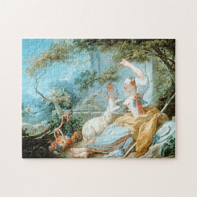 Quebra-cabeça O pastor de Jean Honore Fragonard (Horizontal)
