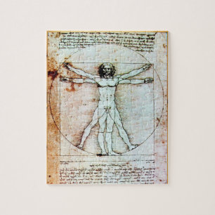 Quebra-cabeça O pergaminho da antiguidade do HOMEM de VITRUVIAN
