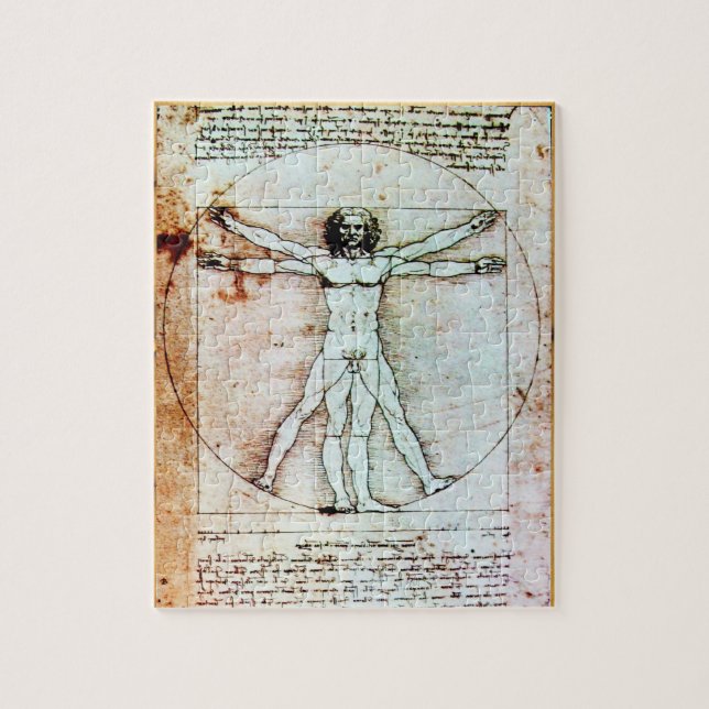 Quebra-cabeça O pergaminho da antiguidade do HOMEM de VITRUVIAN (Vertical)
