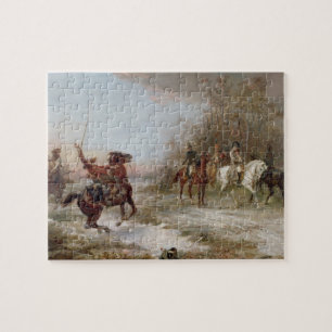 Quebra-cabeça O perigo de Napoleon no Brienne-le-Castelo, c.1891