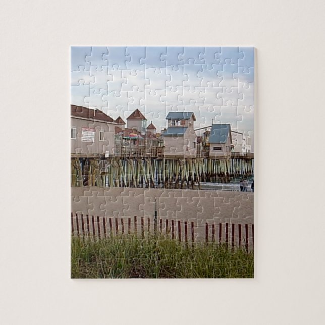 Quebra-cabeça O Pier de Old Orchard Beach por Wendy C Allen 2004 (Vertical)
