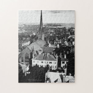 Quebra-cabeça O pináculo ornamented de uma igreja em Boston